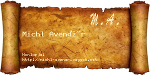 Michl Avenár névjegykártya